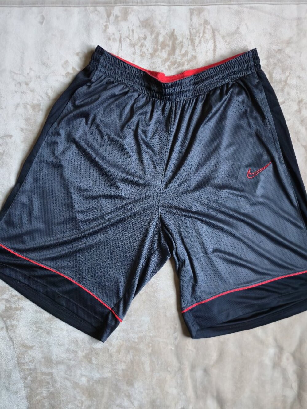Nike Dri-FIT Basketball Training Shorts Black Red Swoosh Men's XXL
